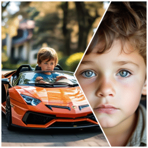 Boy with a sports car illustration, personalized artwork by Zoldu