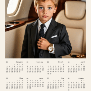 Businessman Theme – Personalized Kids Calendar 2026 From Photo