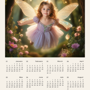 Flower Fairy– Personalized Kids Calendar 2026 From Photo